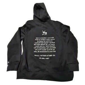 Drake For All The Dogs Hoodie Large L Black FATD Promo Dilemma Text Rap Graphic